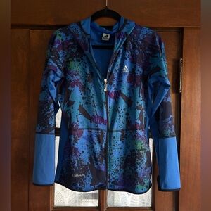 Adidas Originals Climalite Blue Splatter Print Running Jacket